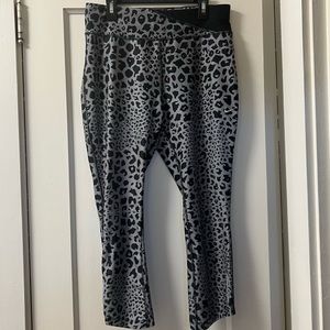 Nike black and gray animal print leggings
